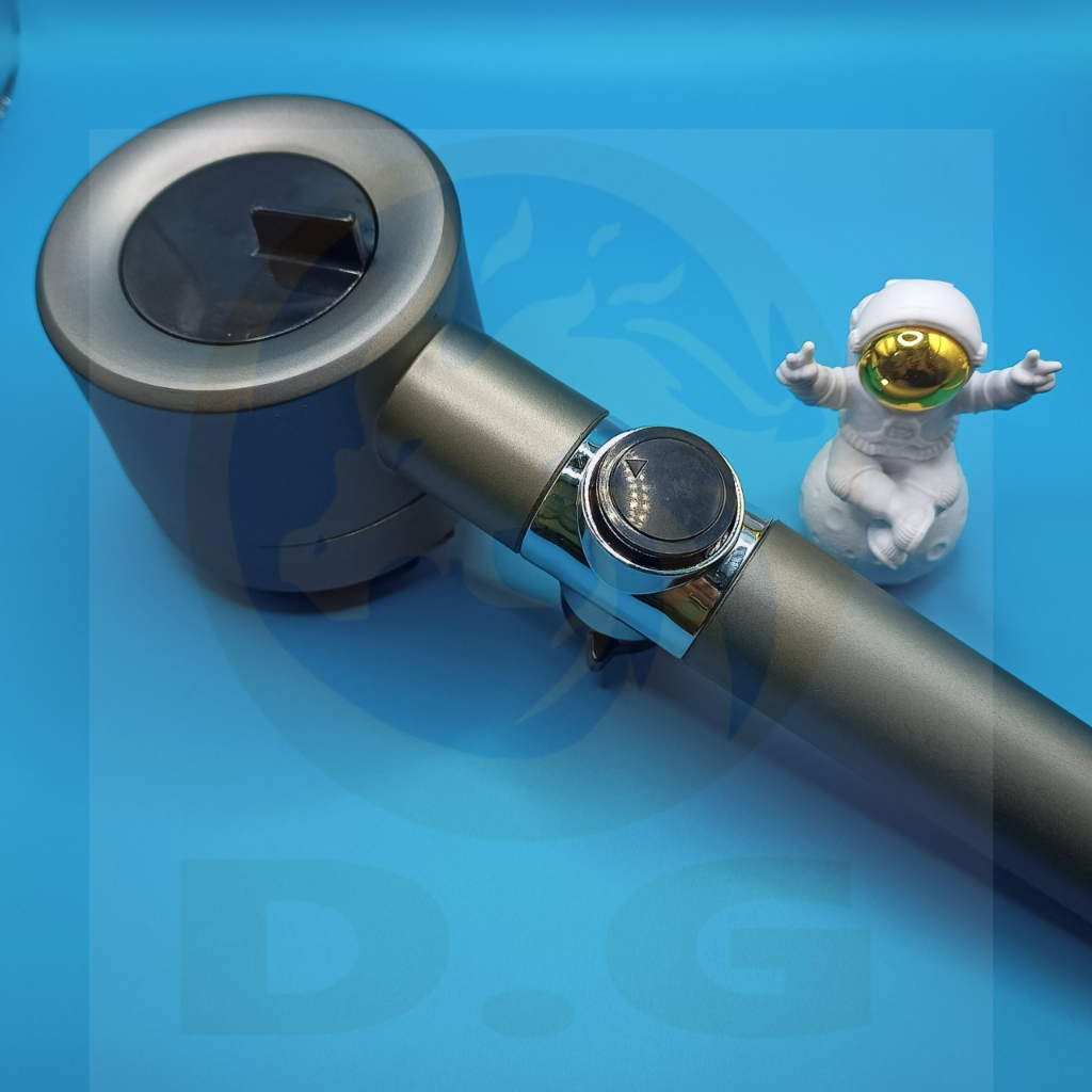 Vòi hoa sen DG tăng áp có lược mát xoa đầu màu xám BS29