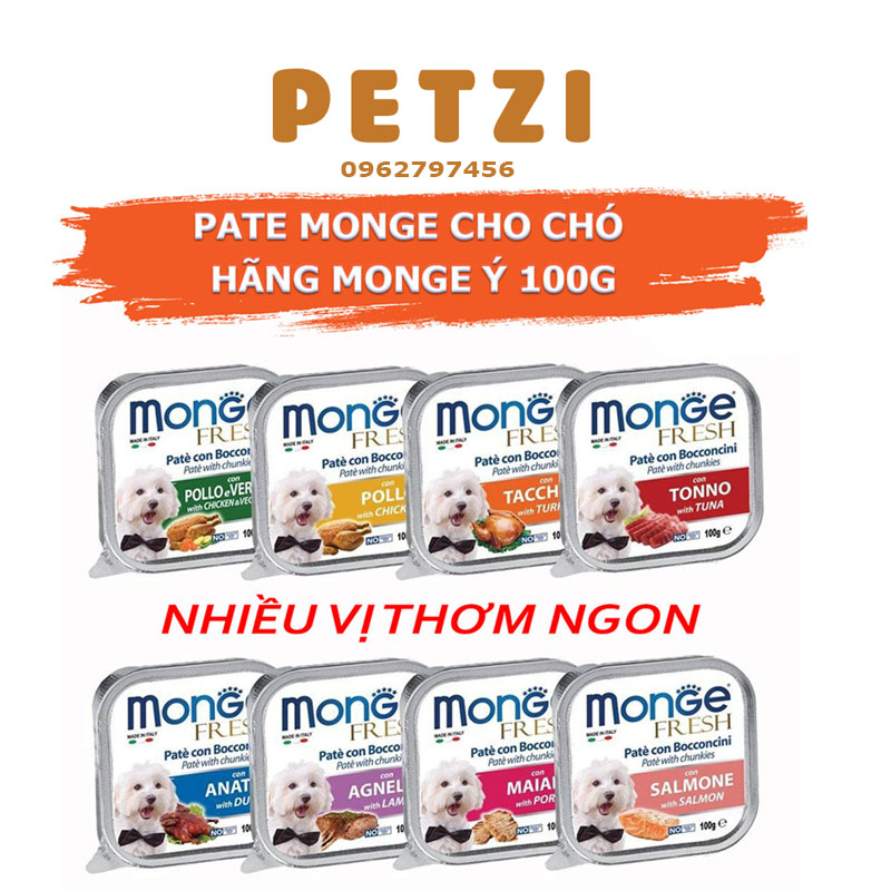 Pate Monge Cho Chó Thơm Ngon Đủ Vị 100g
