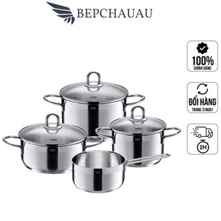 Bộ nồi đức silit diamant 4 món, bộ nồi bếp từ, dẫn nhiệt tốt, nhập đức, bepchauau