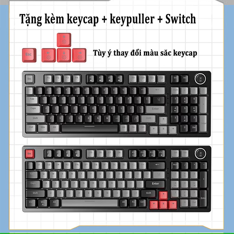 Bàn Phím Cơ Hotswap ZA981 Red Switch Layout 98 Phím Led Rainbow Bàn Phím Gaming Văn Phòng D01
