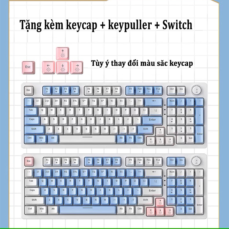 Bàn Phím Cơ Hotswap ZA981 Red Switch Layout 98 Phím Led Rainbow Bàn Phím Gaming Văn Phòng D01