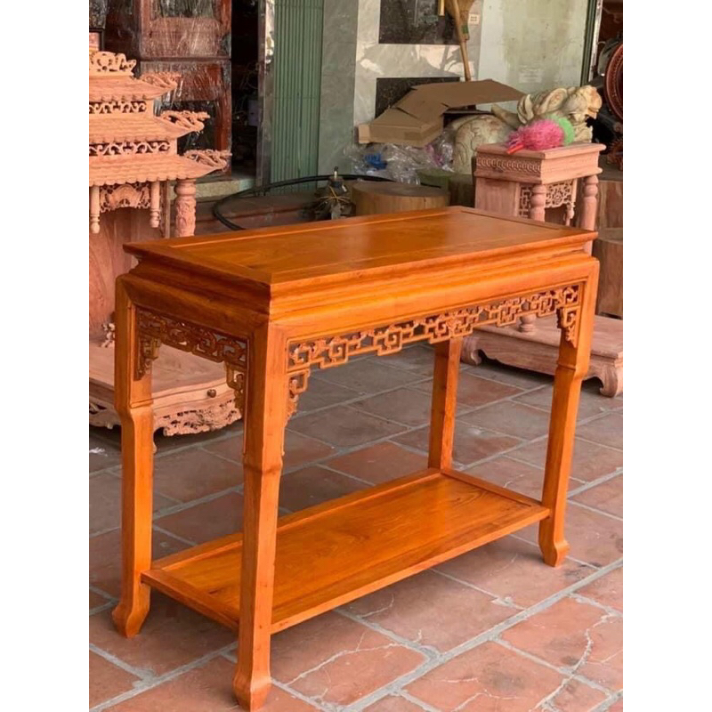 bàn trung đường gỗ lim kích thước ngang 1m sâu 40 cao 80 cm