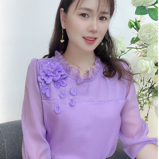 Tk12-áo kiểu công sở thêu hoa nữ tính