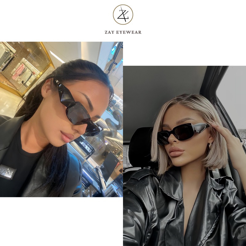 Kính mát nam nữ Pra-da SPR 17W đen phong cách thời trang hàng cao cấp full box