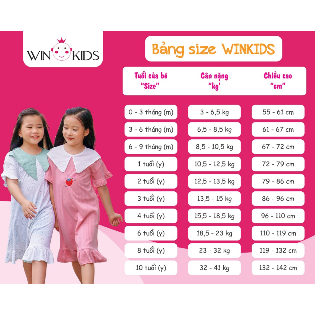 Áo thun ba lỗ croptop bé gái 10-40kg Thời trang trẻ em WINKIDS chuyên quần áo cho bé