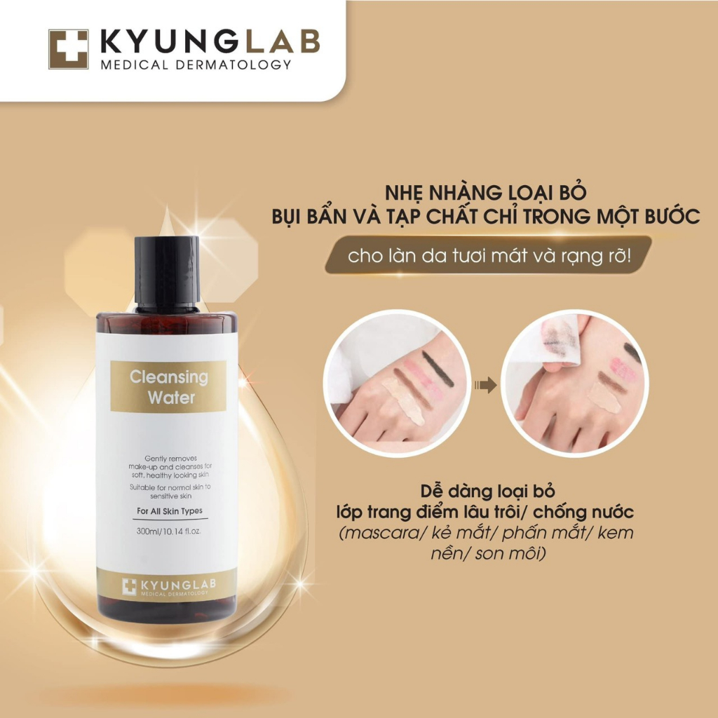Nước Tẩy Trang ,Nước Tẩy Trang Kyunglab Cleansing Water 300ml , Làm Sạch Sâu , Loại Bỏ Bụi Bẩn ,Giúp Da Mềm Mịn