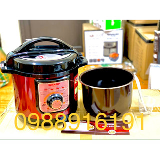 Nồi áp suất, Nồi áp suất điện đa năng Sharp 7L, Xuất xứ Thái Lan, Bảo hành 12 tháng, Lòng Nồi Nặng 1kg, Phủ Chống Dính.