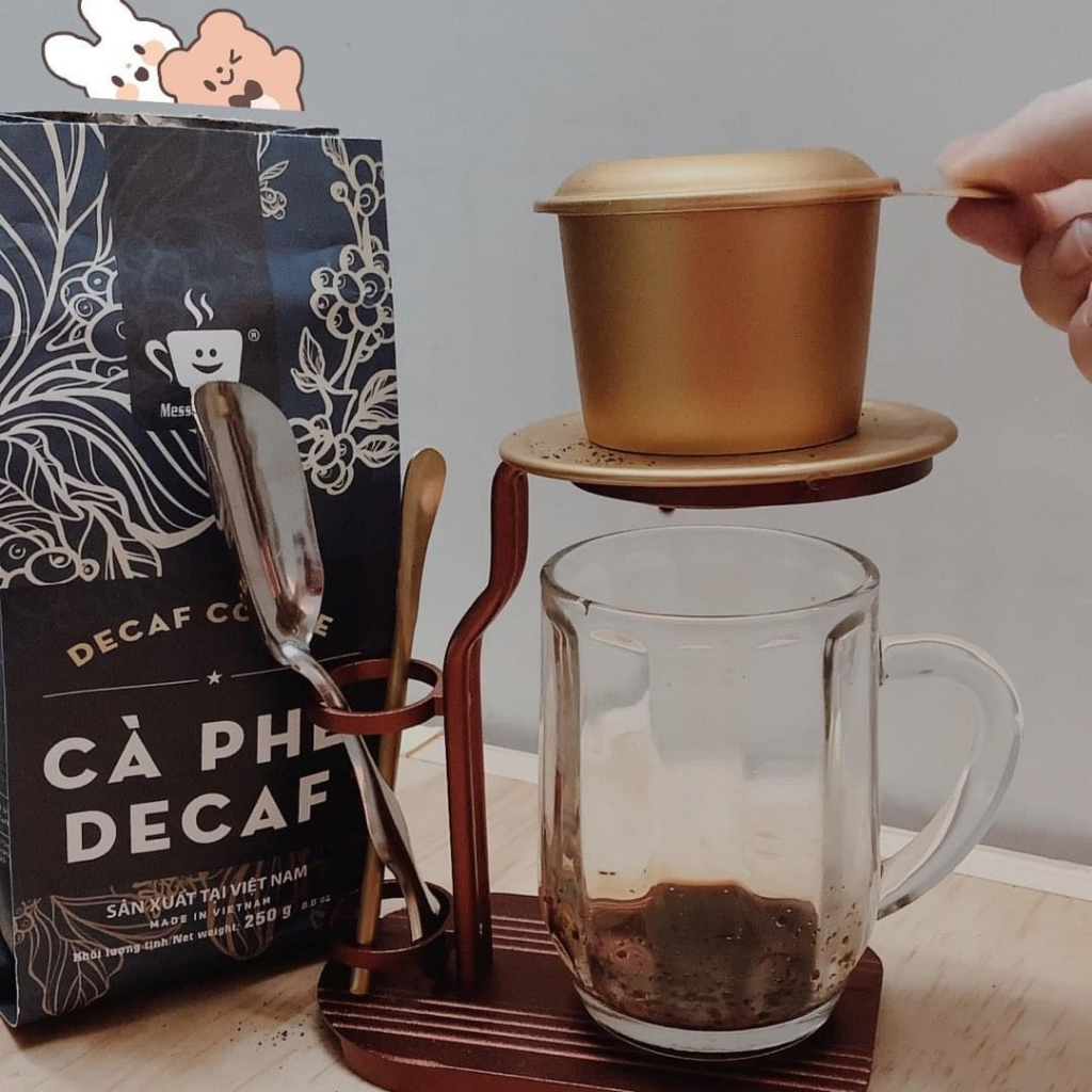 Cà phê Decaf Cao Cấp - Cafe robusta tách cafeine, dành cho người nhạy cảm với cafeine, không mất ngủ
