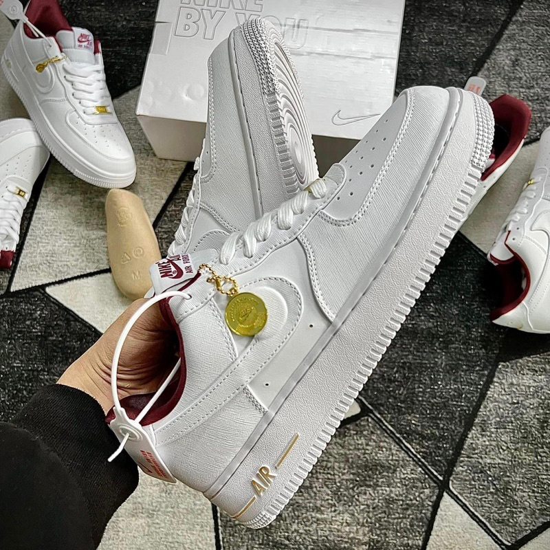 Giày Air Force 1 Low Just Do It Hangtag | AF1 đỏ trắng tag đồng xu sc