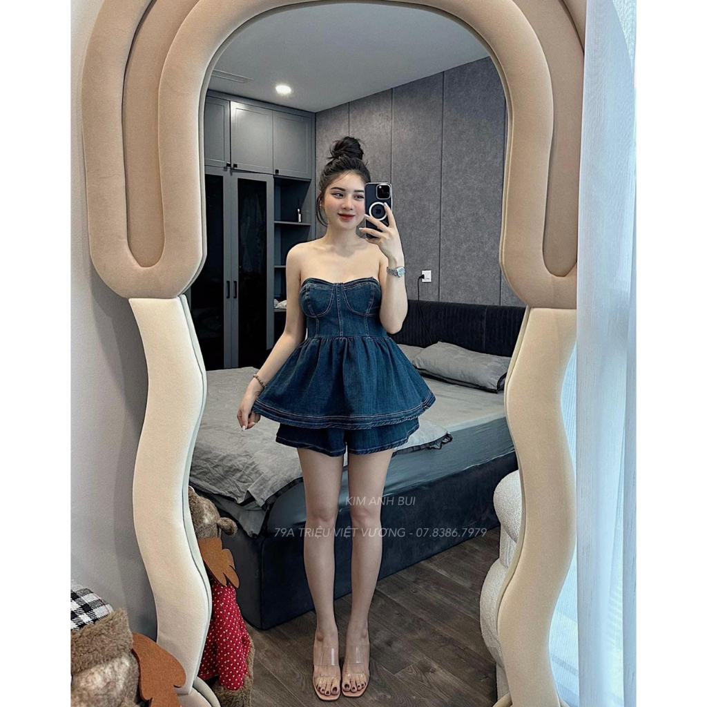 SET JEAN 2 DÂY MIX SOOC SEXY SANG CHẢNH HOT TREND