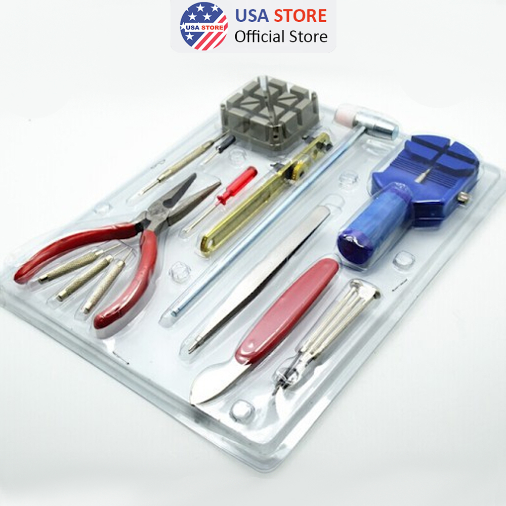 (Có Cặp Đựng) Bộ Dụng Cụ Tool Tháo Lắp - Sửa Chữa Đồng Hồ Đeo Tay Chuyên Nghiệp - 16 Chức Năng