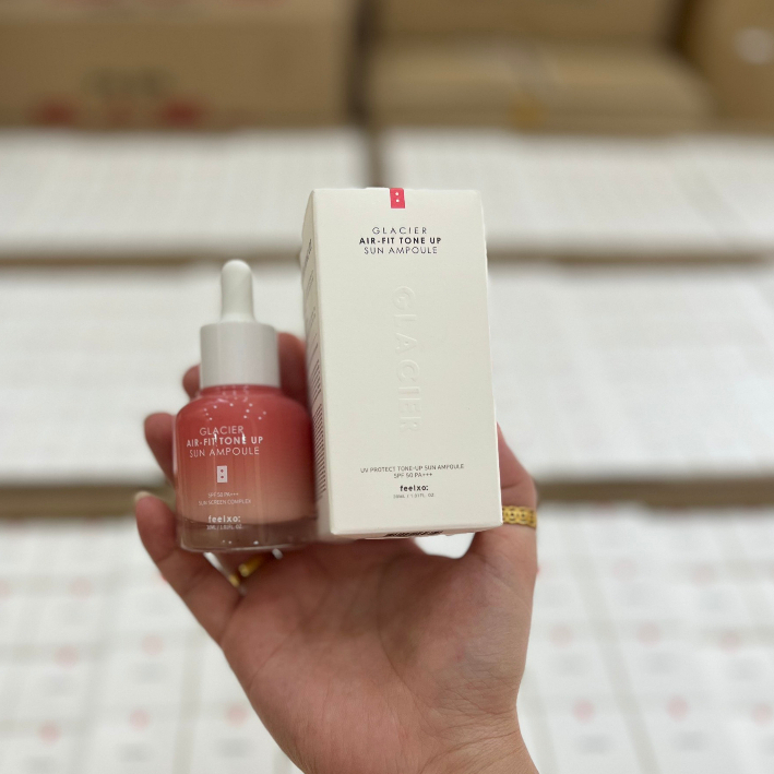 Tinh Chất Dưỡng Trắng Và Chống Nắng Nâng Tone Feelxo Glacier Air - Fit Up Sun Ampoule - 30ml