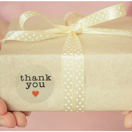 Cuộn 500 sticker, nhãn dán tròn thank you hình hoạt hình