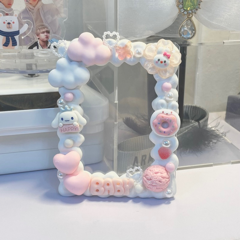 Toploader decor tông hồng,xanh baby_trang trí_decor card anime_kpop