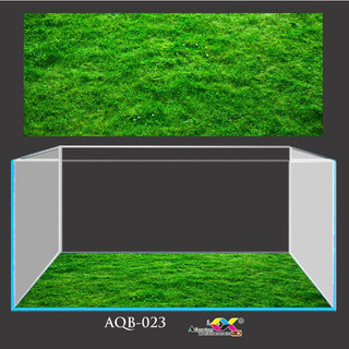 Tranh dán đáy hồ cá 3d - mẫu nền cỏ xanh mát - sẵn keo mặt tranh, in theo KT yêu cầu AQB-023