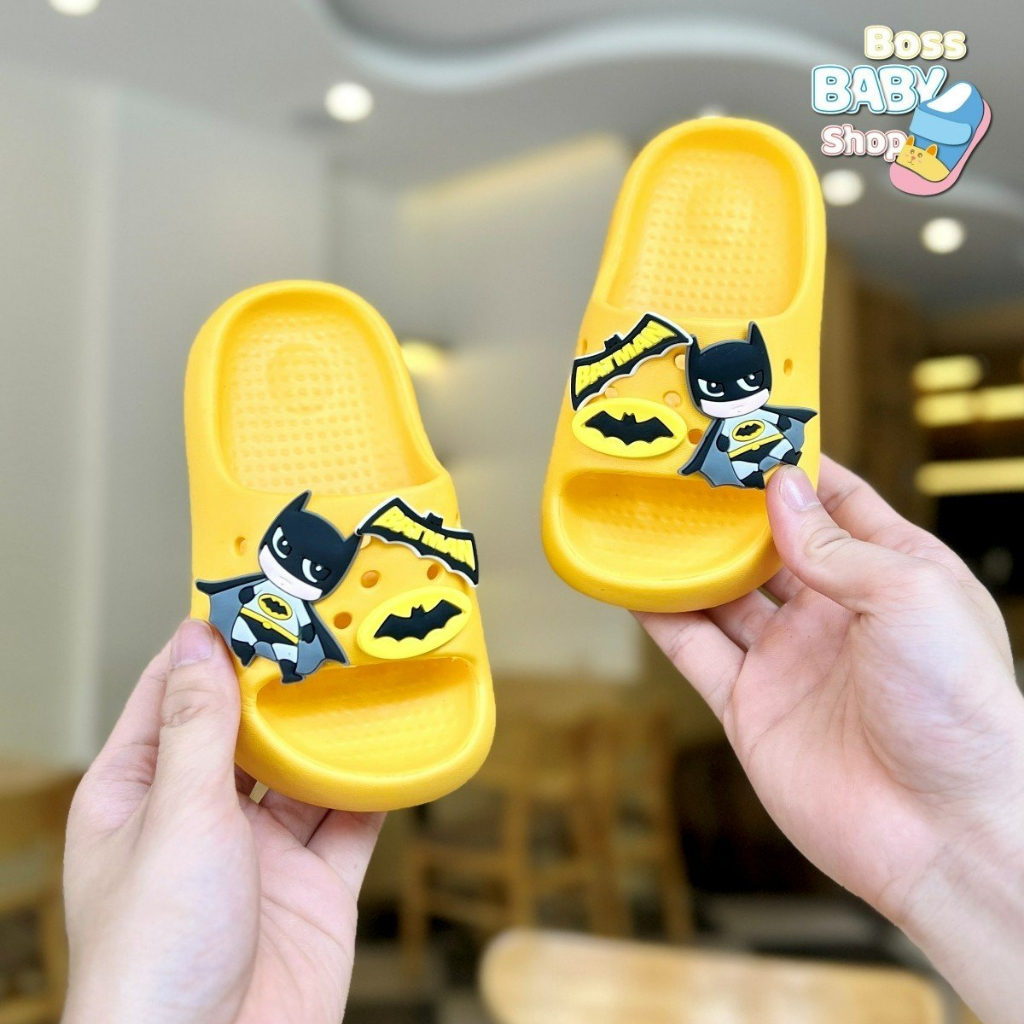 Dép lê cho bé trai bé gái 2-8 tuổi đế dầy chất eva siêu nhẹ hoạt hình nhiều màu đế cao