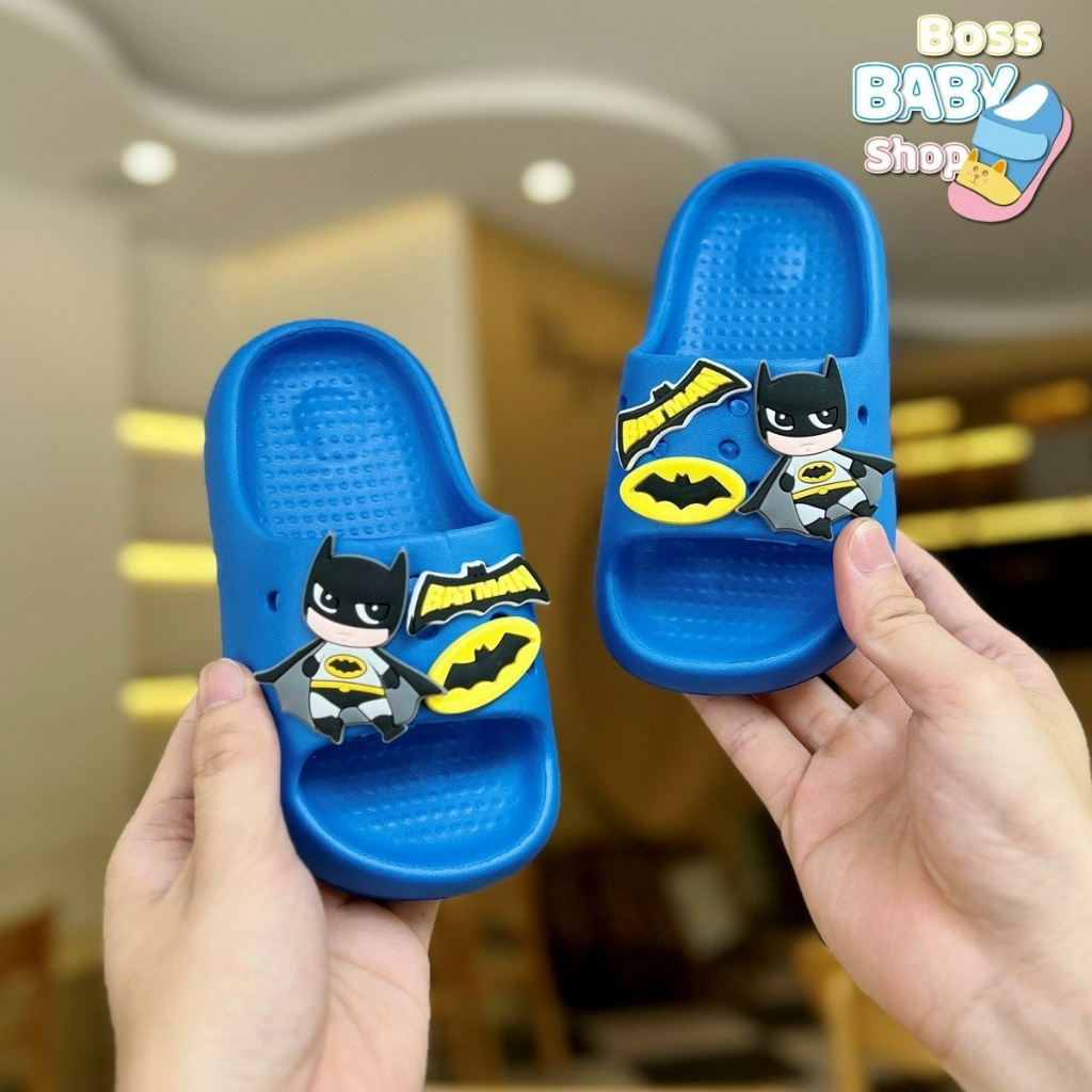 Dép lê cho bé trai bé gái 2-8 tuổi đế dầy chất eva siêu nhẹ hoạt hình nhiều màu đế cao