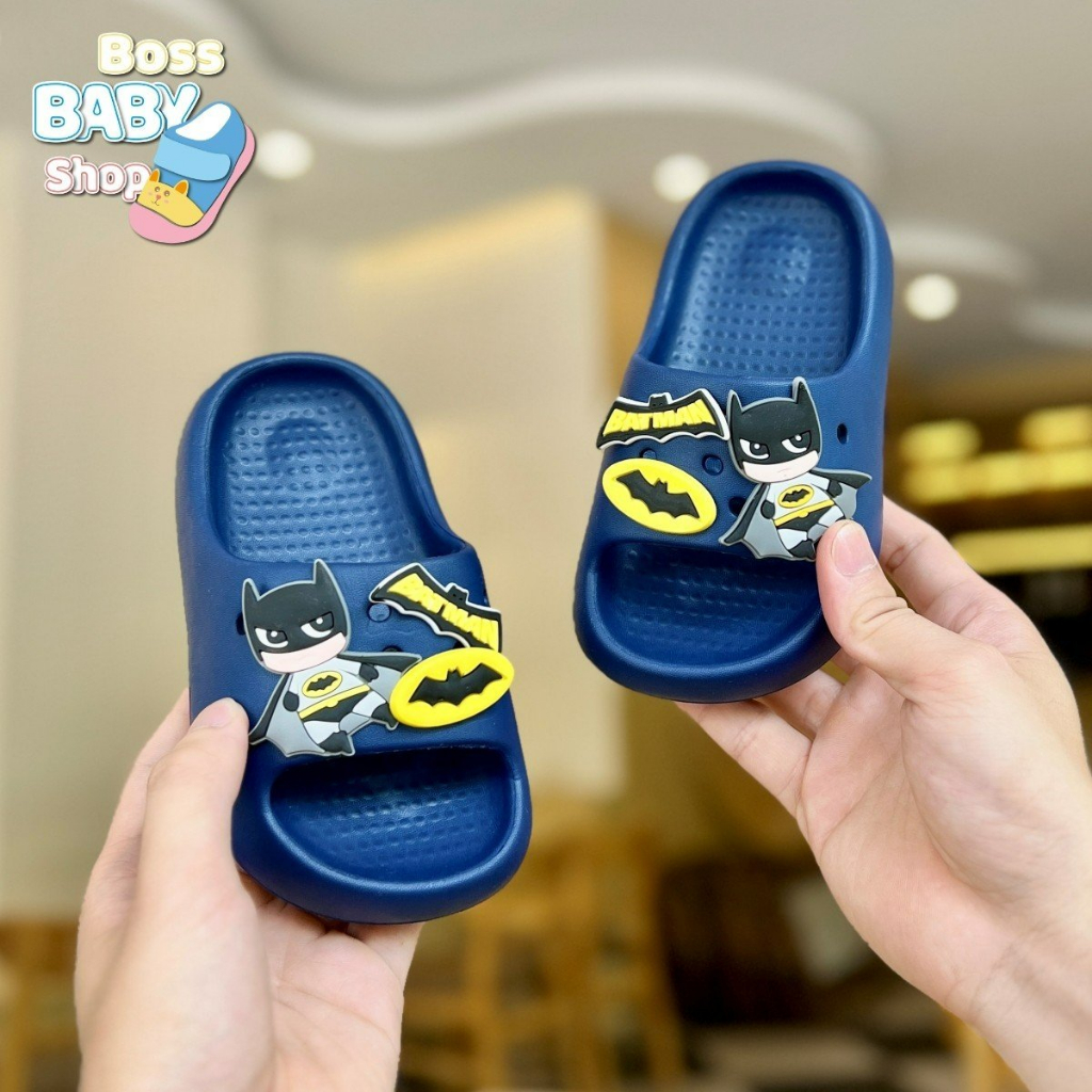 Dép lê cho bé trai bé gái 2-8 tuổi đế dầy chất eva siêu nhẹ hoạt hình nhiều màu đế cao