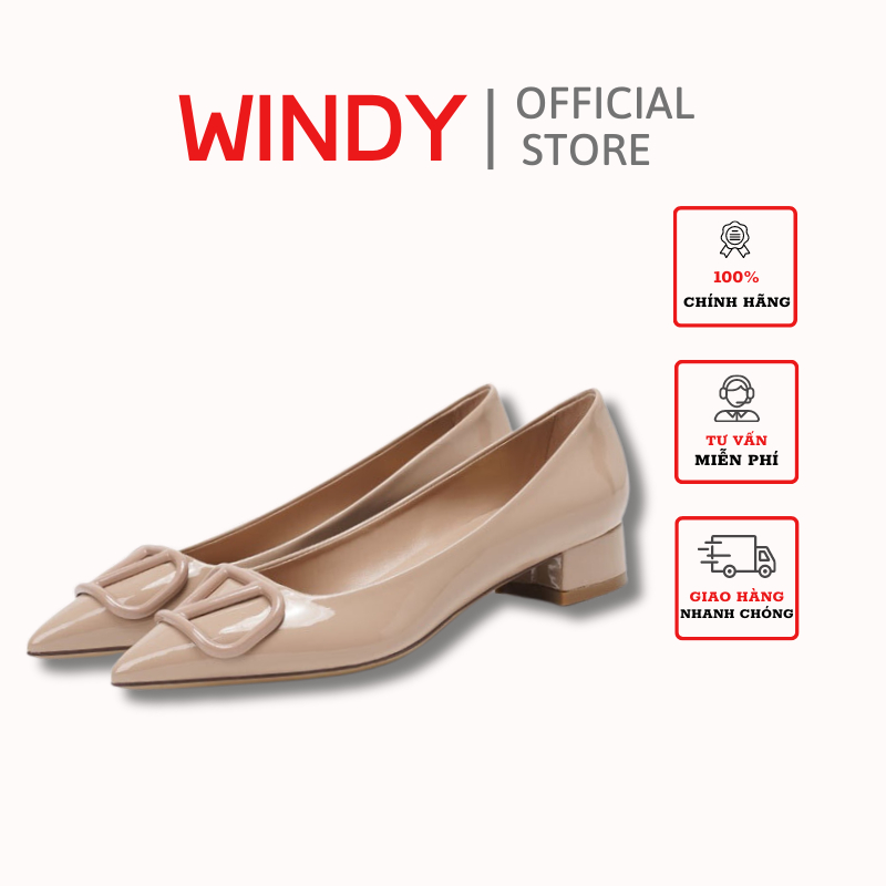 Giày Búp Bê Nữ WINDY Mũi Nhọn 3cm Phong Cách Công Sở Thanh Lịch BB-0207