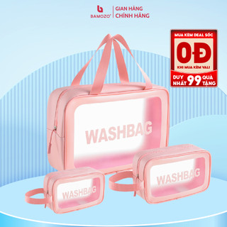 Túi Đựng Mỹ Phẩm Du Lịch Cá Nhân WASHBAG Trong Suốt Cao Cấp Có Quai Cầm Tiện Dụng