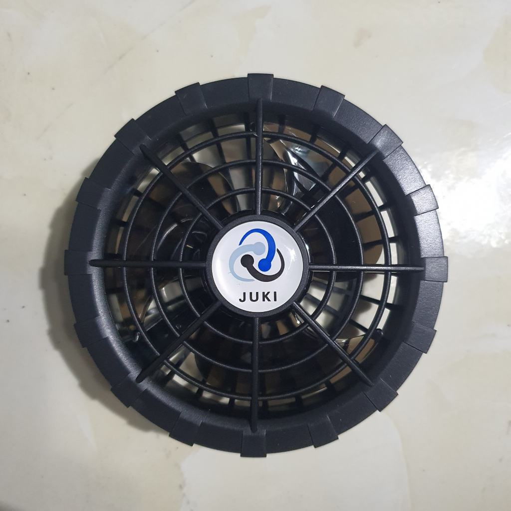 Áo quạt điều hoà có mũ họa tiết dàn di mầu xanh than