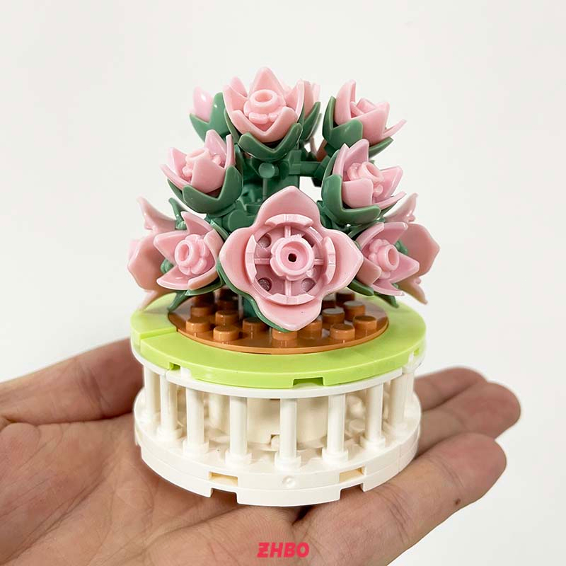 Bộ đồ chơi lắp ráp Hoa anh đào Sáng tạo trẻ em gái đồ chơi trang trí nội