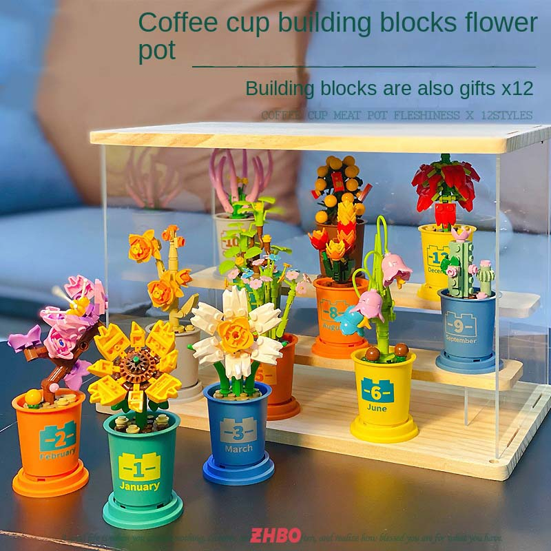 Bộ đồ chơi lắp ráp Lego hoa trang tri nhà cửa Tháng Mười Hai Mô hình Sáng tạo đồ chơi