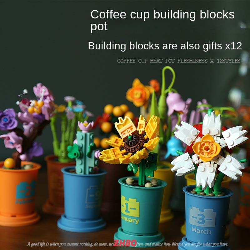 Bộ đồ chơi lắp ráp Lego hoa trang tri nhà cửa Tháng Mười Hai Mô hình Sáng tạo đồ chơi