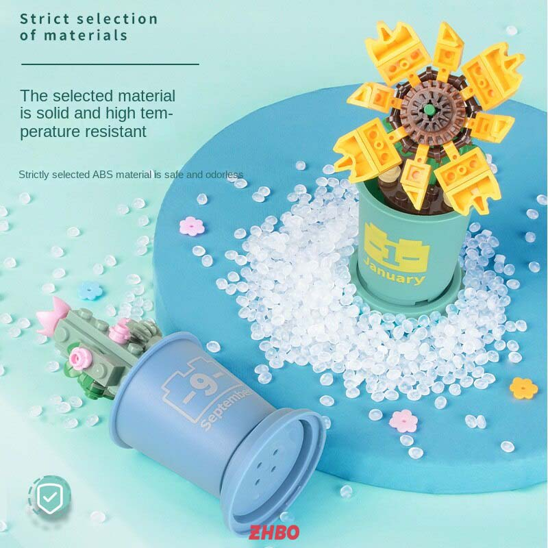 Bộ đồ chơi lắp ráp Lego hoa trang tri nhà cửa Tháng Mười Hai Mô hình Sáng tạo đồ chơi