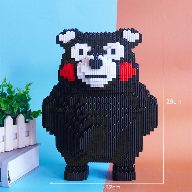 Bộ mô hình đồ chơi lắp ráp 3D xếp hình nhân vật hoạt hình Gấu Lotso Gấu Trúc Heo Xinh Dễ Thương cao 28cm - ShinCase