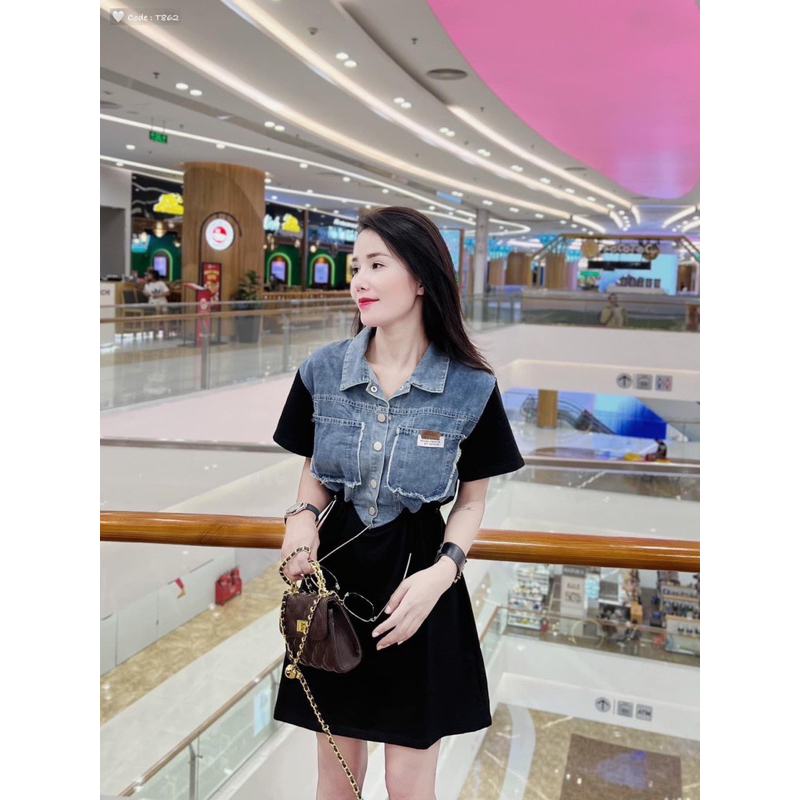 Mẫu mới   👉 VÁY THUN PHỐI BÒ RÚT EO 2 BÊN - HÀNG QC Feesize dưới 55kg 💯 hình chụp thật