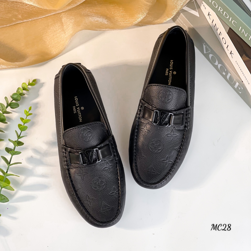 Giày da nam moccasins Louis Vuition MC28 - Da bò cao cấp