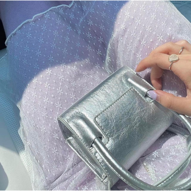 Túi Find Kapoor Bạc size 12 mini