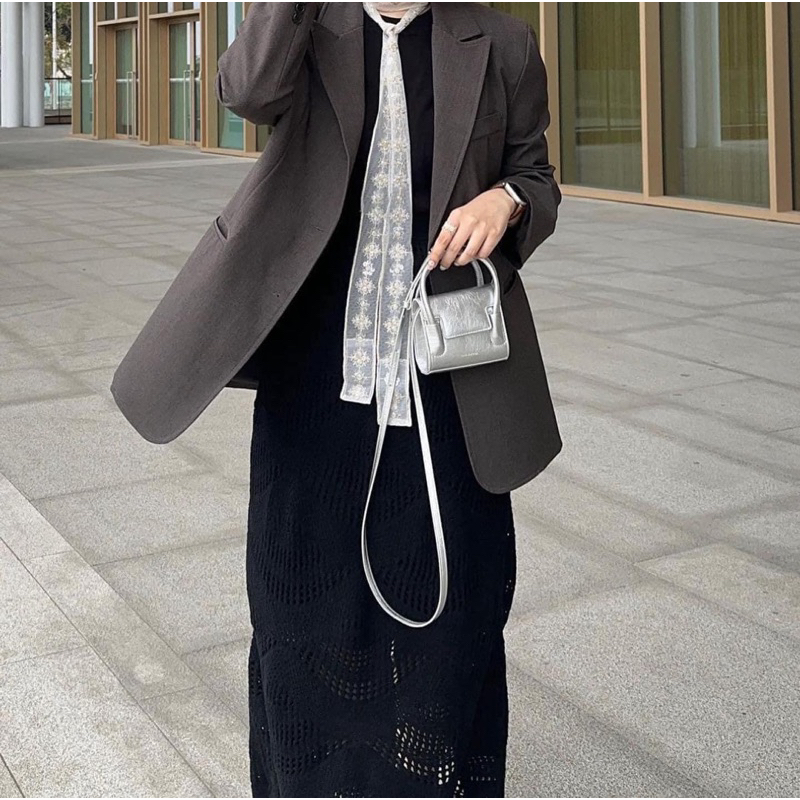 Túi Find Kapoor Bạc size 12 mini