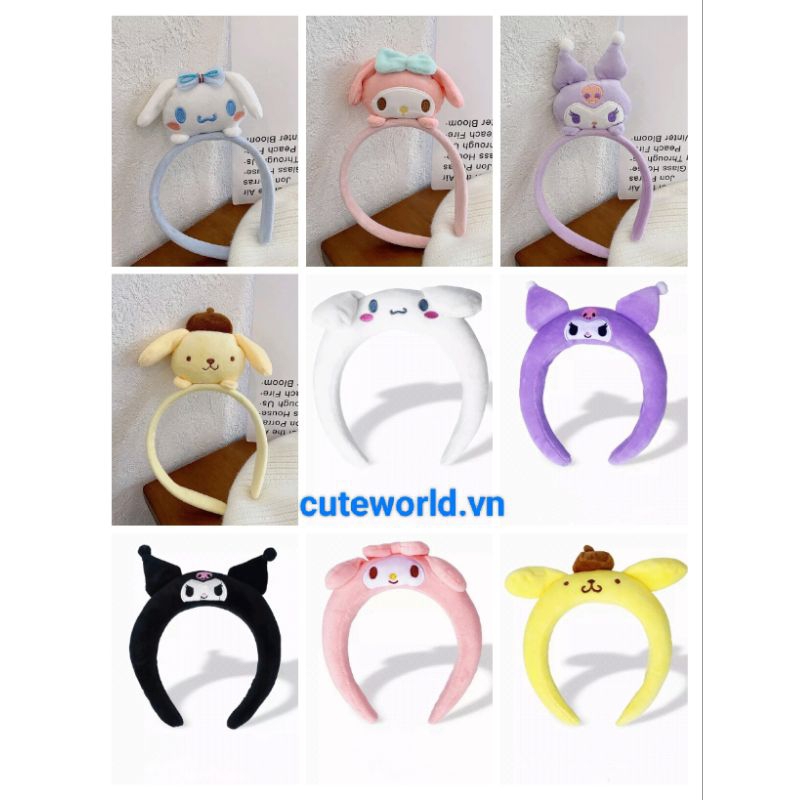 Băng Đô Nhân Vật Hoạt Hình Sanrio Cinnamoroll Kuromi Melody