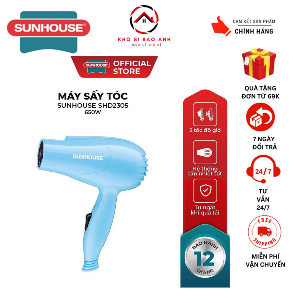 Máy sấy tóc SUNHOUSE SHD2305 xanh