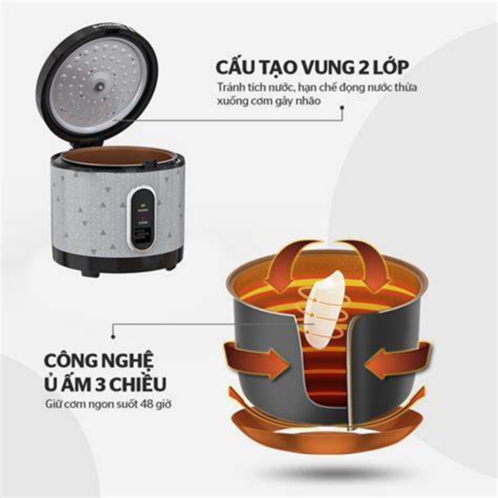 Nồi Cơm Điện 3L SUNHOUSE SHD8305