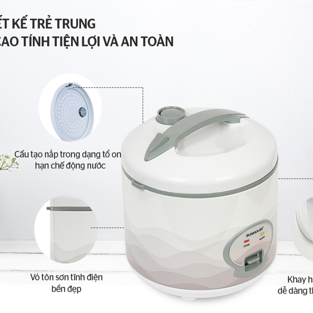 Nồi cơm điện SUNHOUSE 1.8L SHD8602