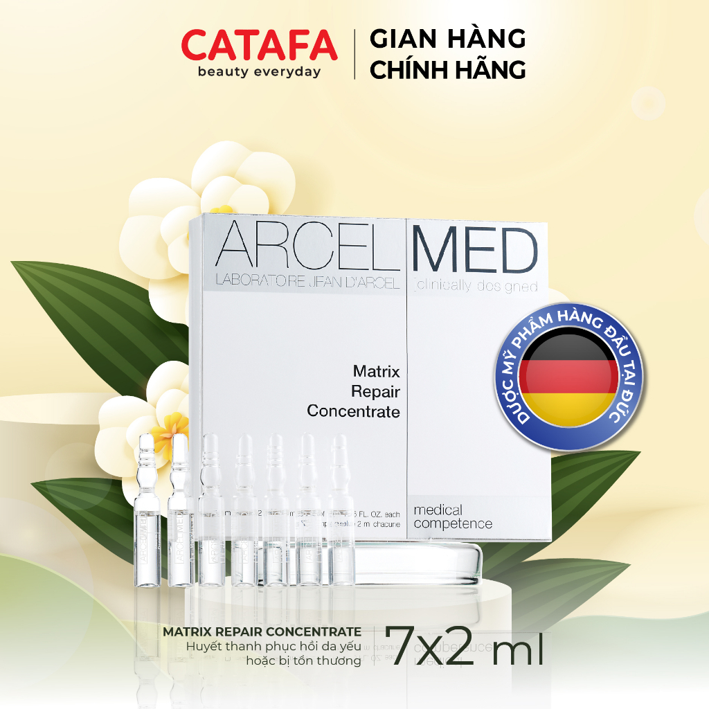 J47 Huyết thanh phục hồi da yếu hoặc bị tổn thương Arcelmed - Matrix Repair Concentrate 7x2ml - Jean d'Arcel