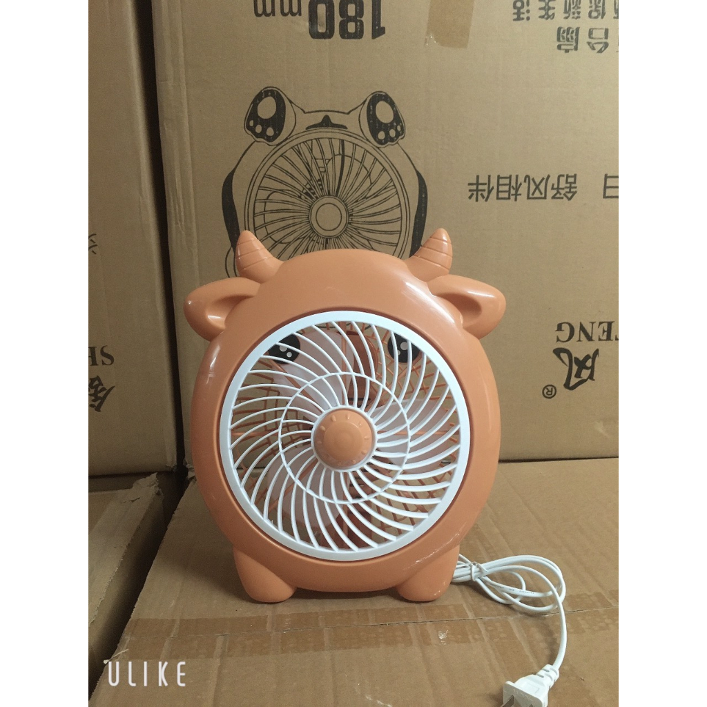 Quạt mini hình thú để bàn cắm điện văn phòng, Quạt văn phòng để bàn mini hình thú cắm điện
