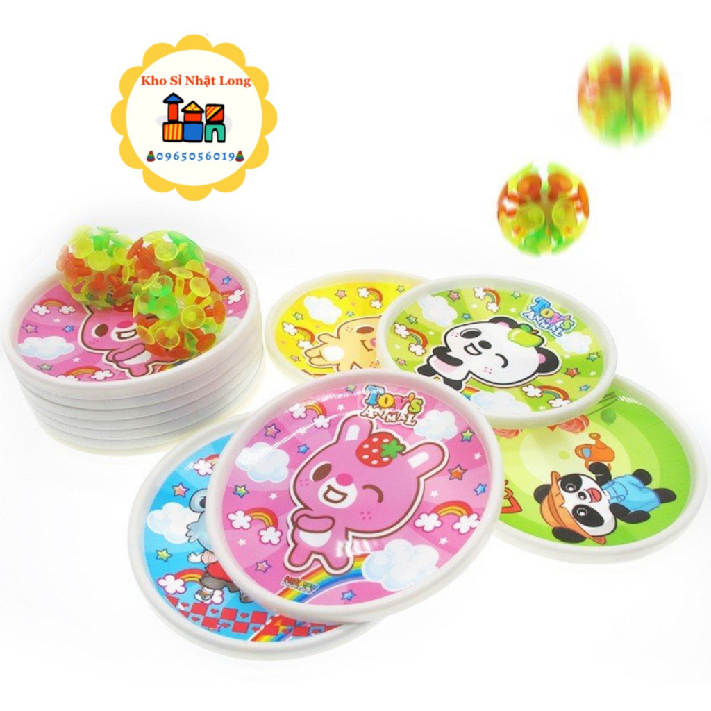 Dĩa nhựa hoạt hình cho bé bắt bóng dính Sticky ball
