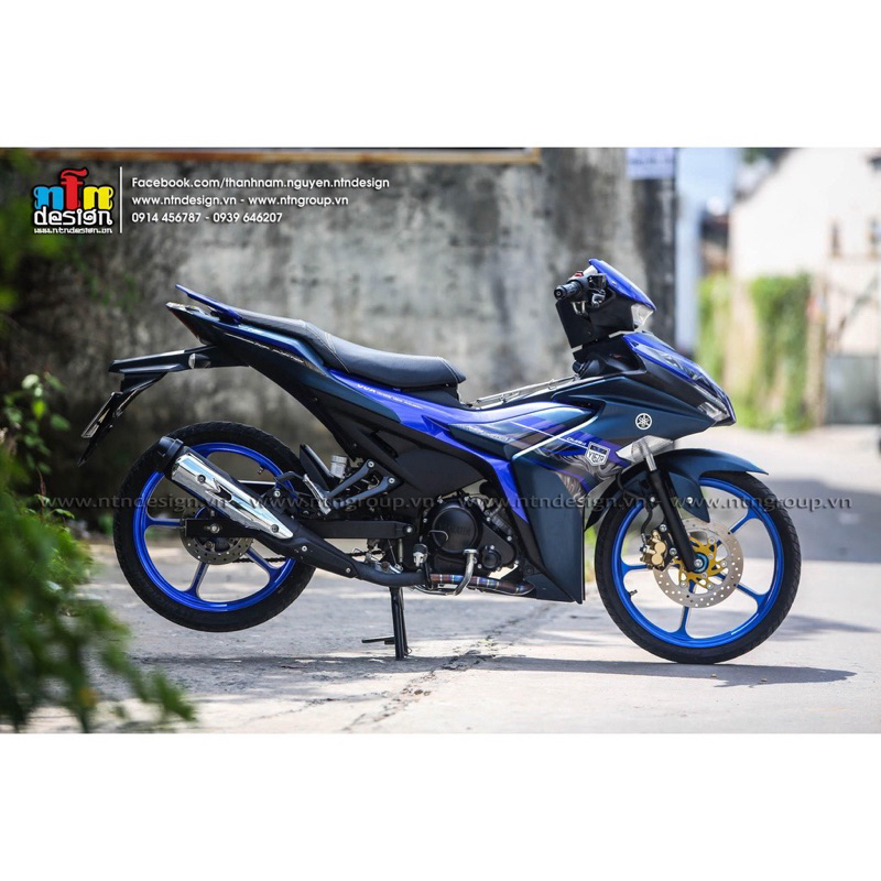 Dàn áo Exciter 155 xanh Gp bóng mẫu tem Y16zr