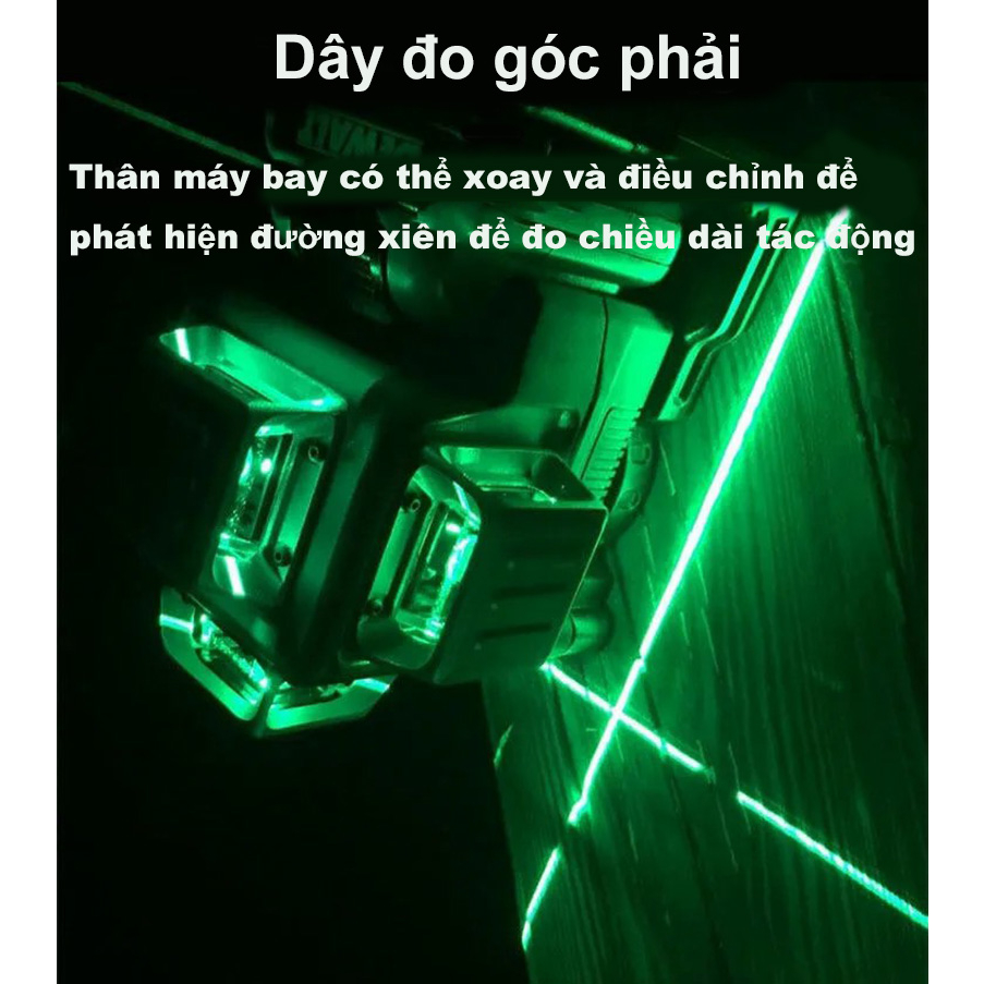 DEWALT 12V DW089LG Lithium Pin San lấp mặt bằng ánh sáng 3 mặt 12 dây trong nhà và ngoài trời San lấp mặt bằng máy khắc