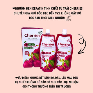 Nhuộm tóc đen Cherries chuyên gia phủ tóc bạc