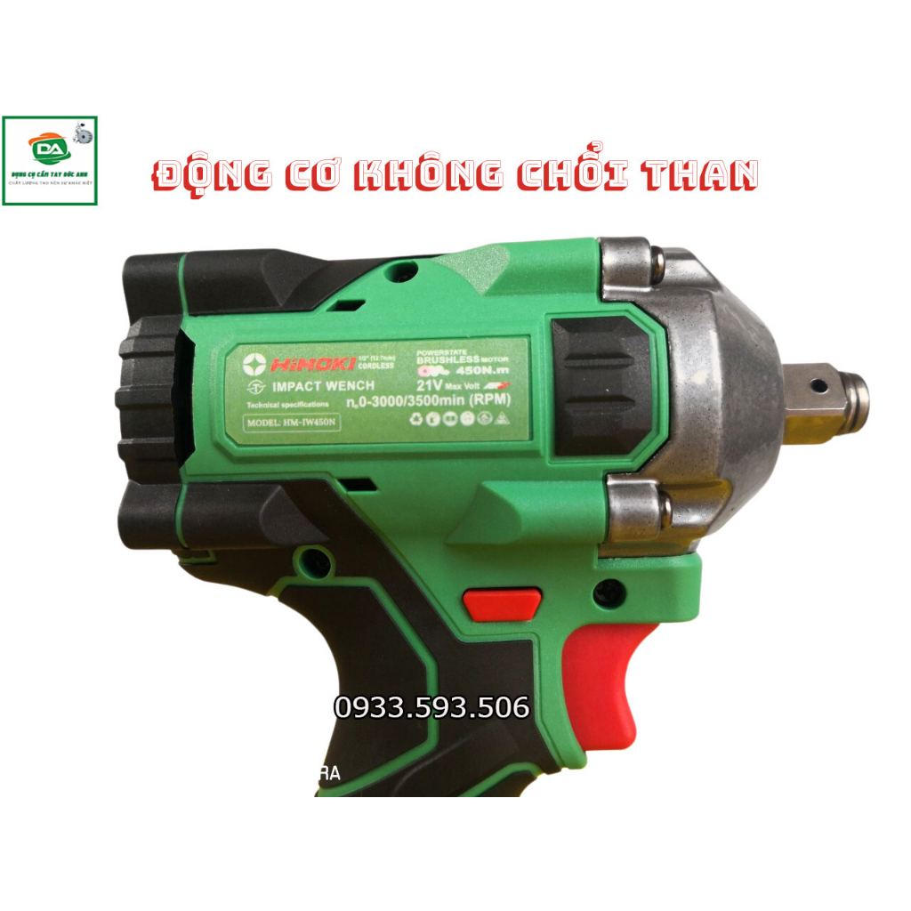 Thân máy siết bulong HIMOKI HM-IW450N - Vặn mở đai ốc - Auto stop - Không chổi than