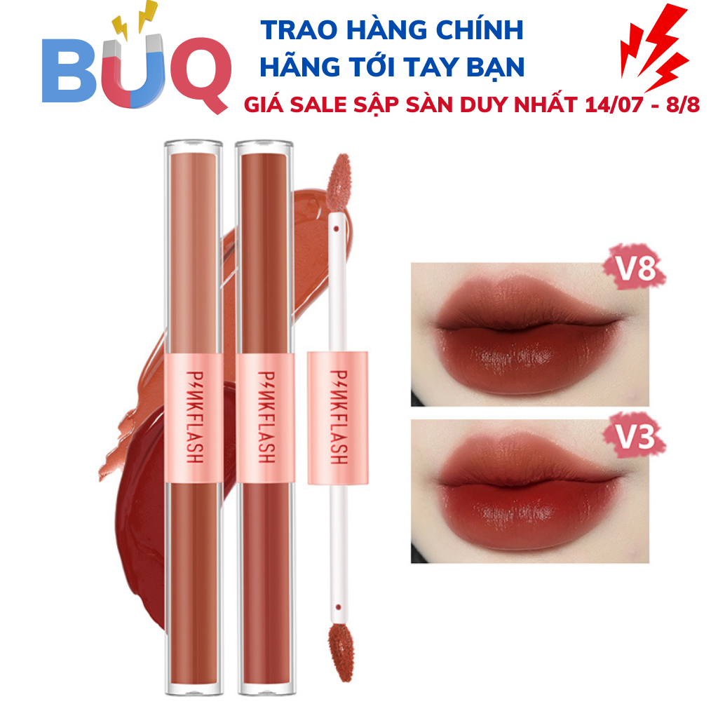 Son kem tint lì hai đầu PINKFLASH sắc tố cao lâu trôi 2 trong 1 30g PF-L13