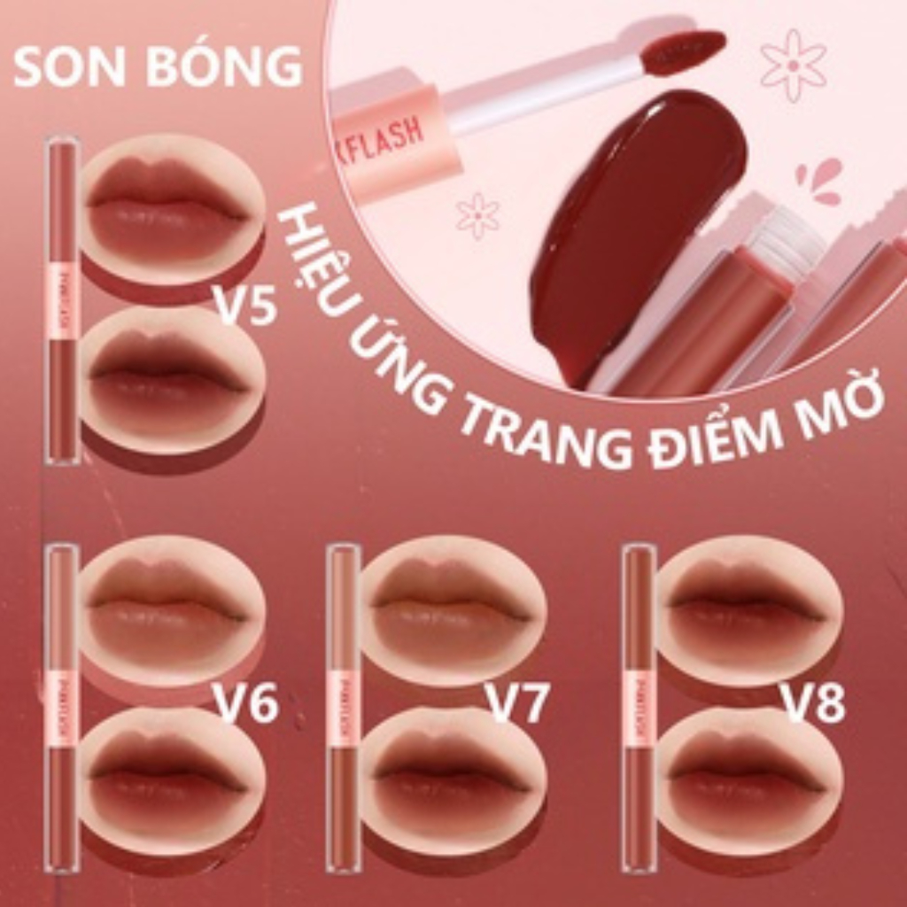 Son kem tint lì hai đầu PINKFLASH sắc tố cao lâu trôi 2 trong 1 30g PF-L13