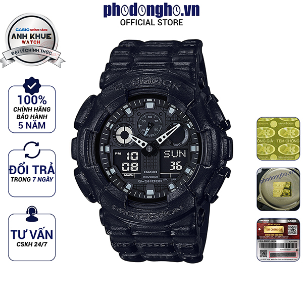 Đồng hồ nam G-SHOCK chính hãng Casio Anh Khuê GA-100BT-1ADR