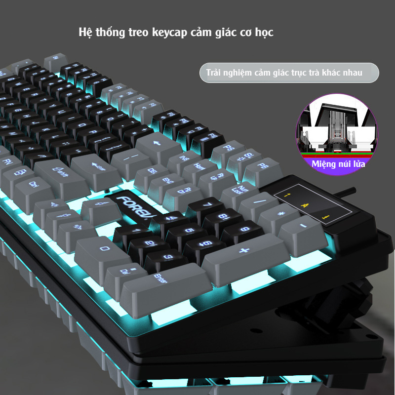 Bàn phím cơ máy tính bàn phím giả cơ bàn phím bàn phím cơ LED bàn phím bàn phím chơi game bàn phím có dây