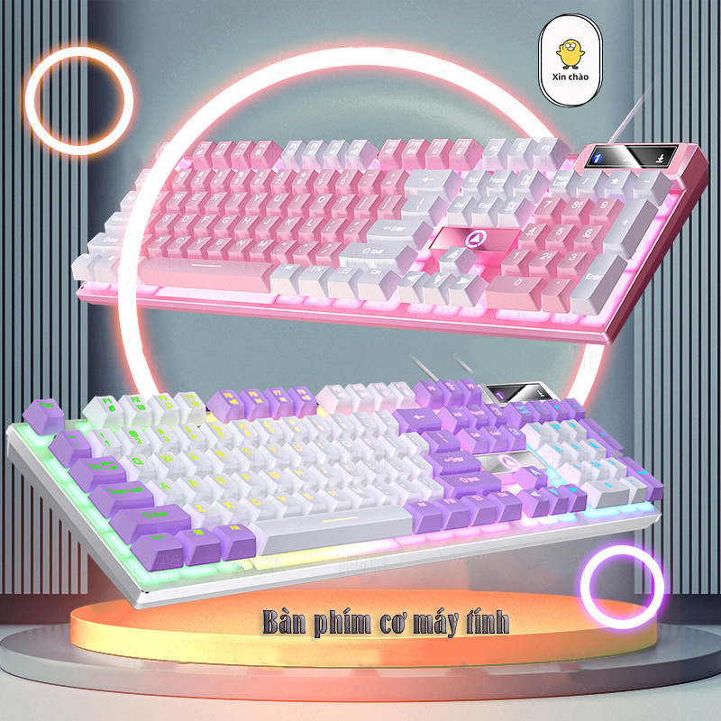 Bàn phím cơ máy tính bàn phím giả cơ bàn phím bàn phím cơ LED bàn phím bàn phím chơi game bàn phím có dây